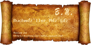 Buchmüller Máté névjegykártya